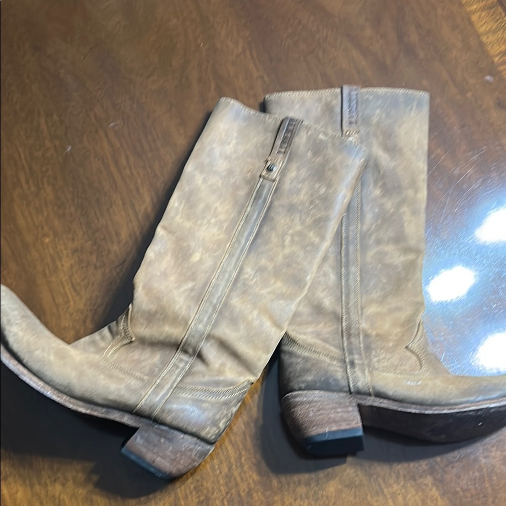 Liberty distressed Leather Knee-High Boots